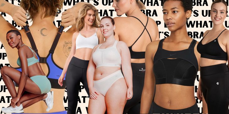 Les brassières : essayez-en plusieurs pour trouver le meilleur maintien Différentes brassières de chez OceansApart et Nike, de différents coloris, portés par des modèles XS à XL.