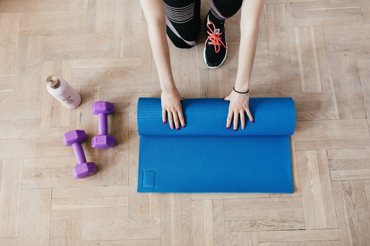 Tapis de Pilates et autres accessoires