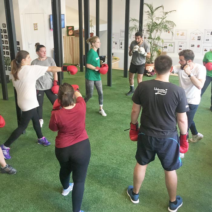 Photo d'une séance de boxe